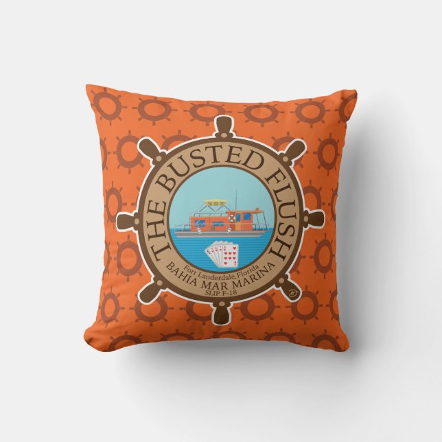 Der Busted Flush (Orange) - Kissen (Vorderseite)