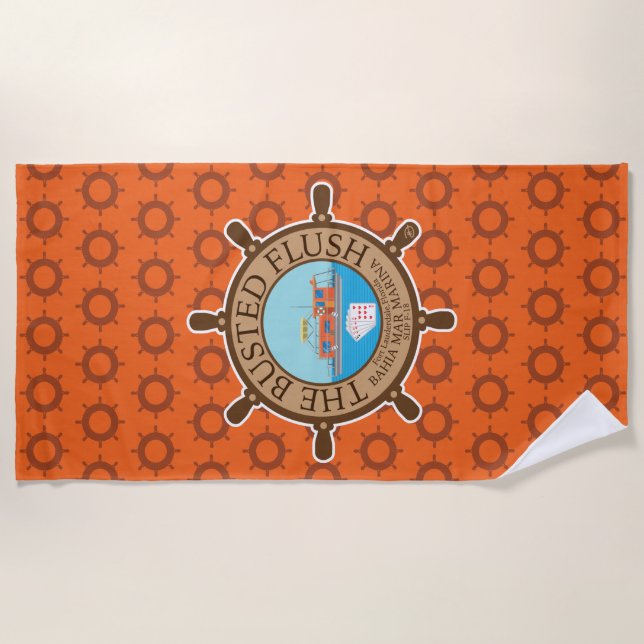 Der Busted Flush (Orange) - Strandtuch (Vorderseite)