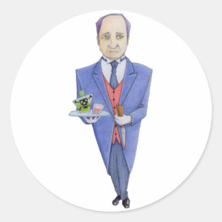 Der Butlersticker Runder Aufkleber