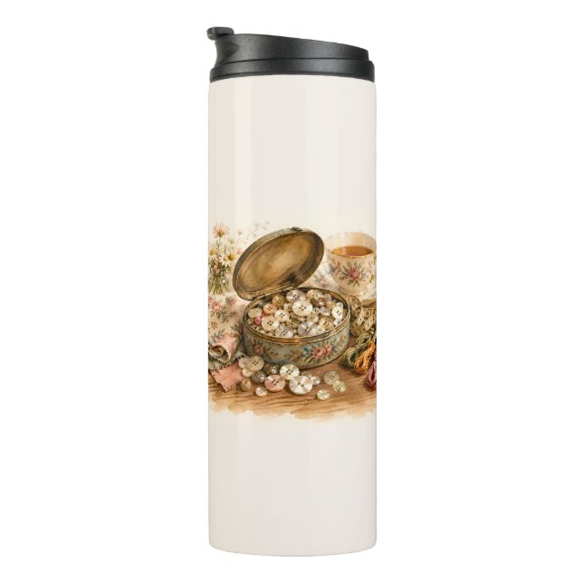 Der Button Tin Thermal Tumbler Thermosbecher (Nach rechts gedreht)