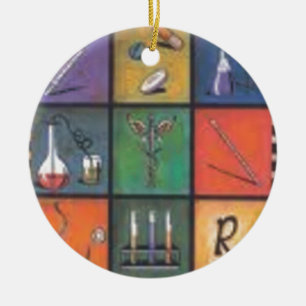 "Der CaduceusChirurg/die medizinische Verzierung " Keramikornament