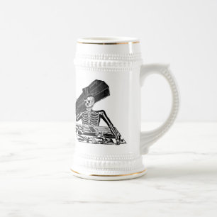 "Der Calavera der Leute" circa 1800's Mexiko Bierglas