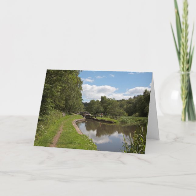 Der Caldon Canal Cheddleton Staffordshire Dankeskarte (Vorderseite)