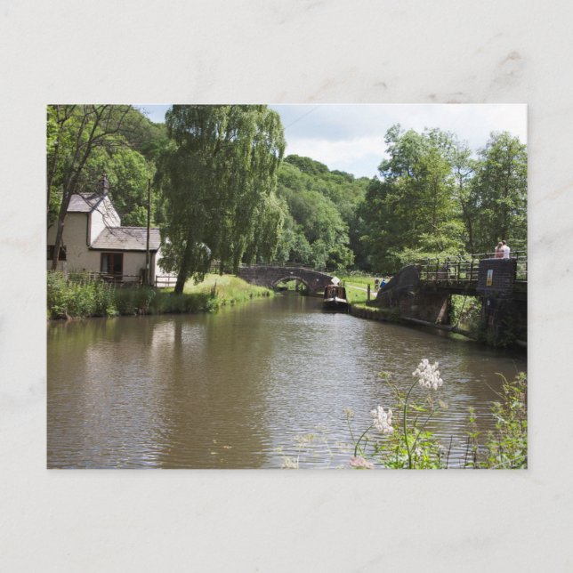 Der Caldon Canal Consall Staffordshire Postkarte (Vorderseite)