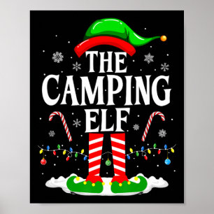 Der Camping-Elf Xmas Lustige passende Familiensgru Poster