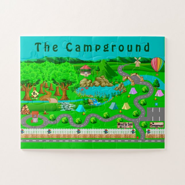 Der Campingplatz Puzzle (Horizontal)