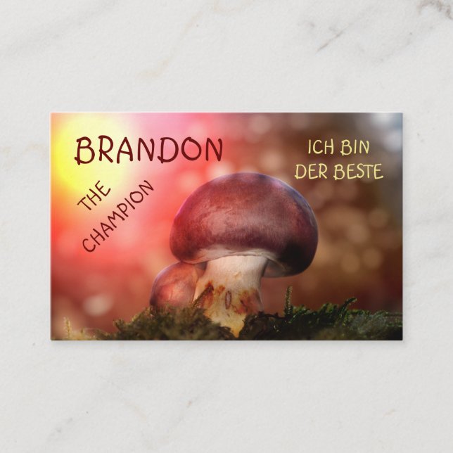 Der  Campion mit dem Champignon Visitenkarte (Vorderseite)