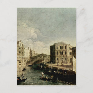 Der Canal Grande in Rialto bei Canaletto Postkarte