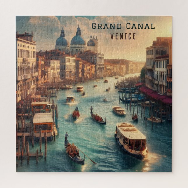 Der Canal Grande in Venedig - Italien Puzzle (Vertikal)