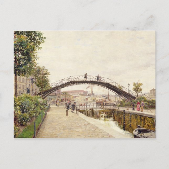Der Canal Saint-Martin Postkarte (Vorderseite)
