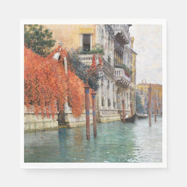 Der Canale Grande in Venedig (von Vincenzo Caprile Serviette (Vorderseite)