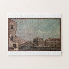 Der Canale Grande über dem Rialto Ende der 1760er Puzzle
