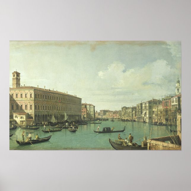 Der Canale Grande von der Rialto-Brücke Poster (Vorne)