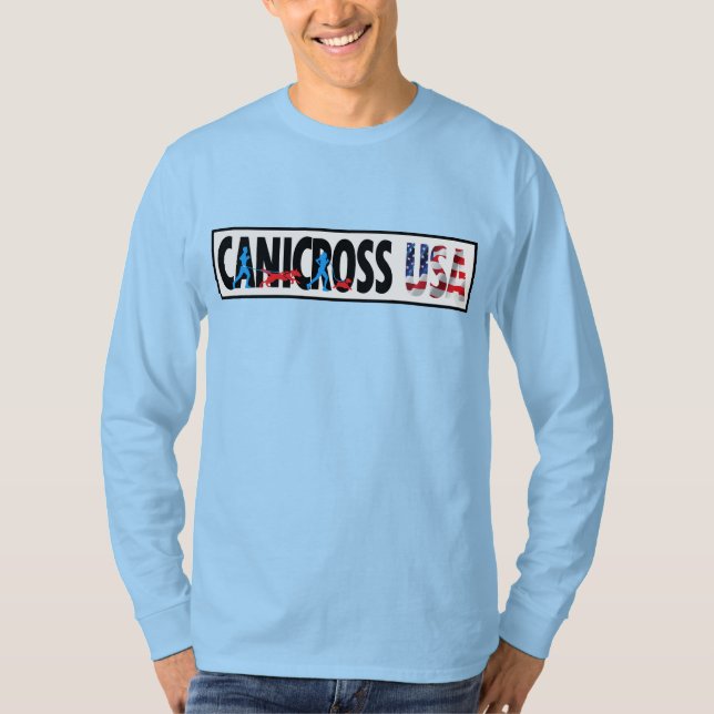 Der Canicross USA der Männer Crew Longsleeve T-Shirt (Vorderseite)