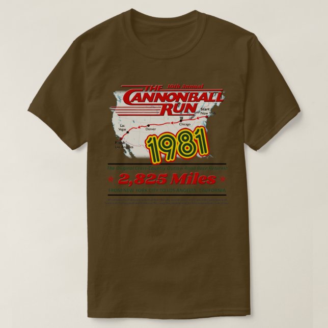 Der Cannonball-Run T-Shirt (Design vorne)