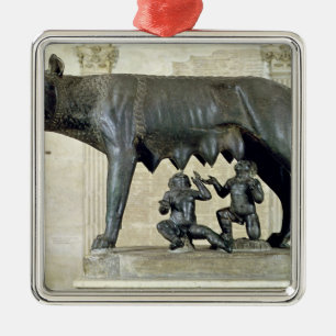 Der Capitoline Sie-Wolf Ornament Aus Metall