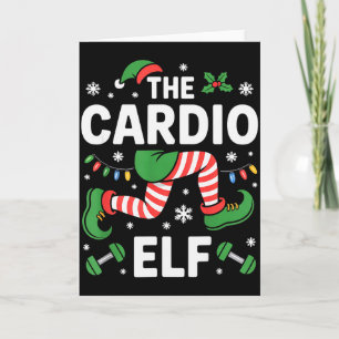 Der Cardio-Elf Lustige Fitness-Weihnachten-Gym-Wor Karte