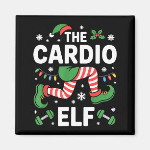 Der Cardio-Elf lustige Fitness-Weihnachts-Gym-Work Magnet