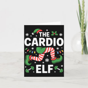 Der Cardio-Elf Lustiger Fitness-Weihnachts-Gym-Wor Karte