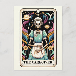 Der Caregiver Tarot Retro Gothic Krankenschwester Postkarte