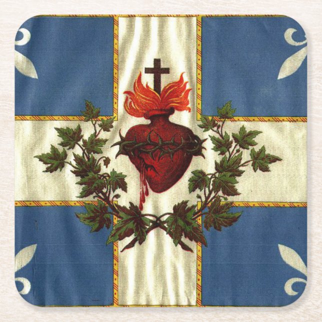 Der Carillon Sacré-Coeur-Untersetzer Rechteckiger Pappuntersetzer (Vorderseite)