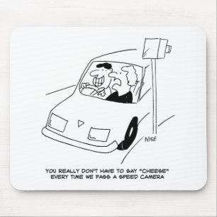 Der Cartoon der Funny Speed Camera zeigt, wie man  Mousepad