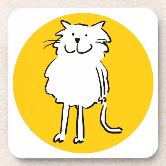 Der Cartoon der Katze. Katze ist stehend. Untersetzer (Vorderseite)