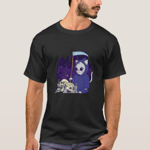 Der Cat Sensenmann Duty Cloaked Skeleton Grim Sens T-Shirt