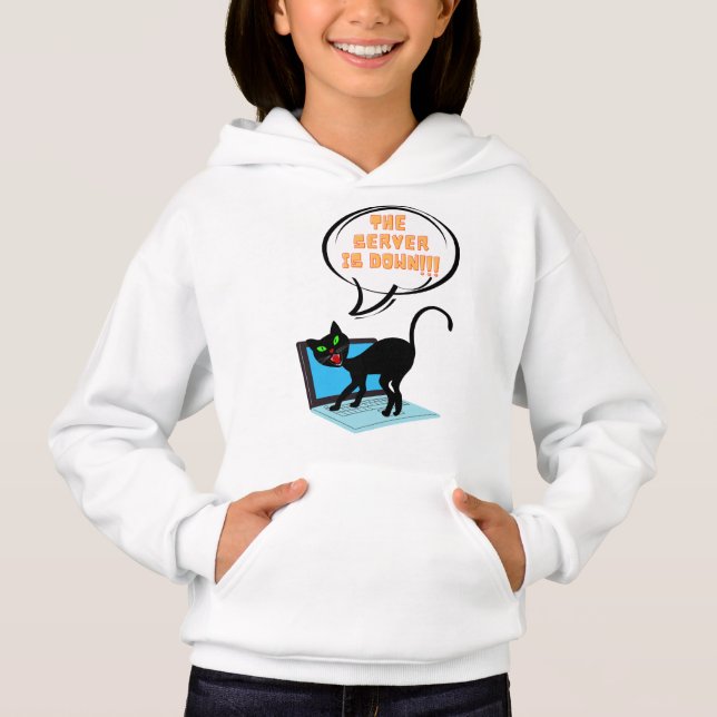 Der Cat-Sprichwort-Server ist ausgefallen Hoodie (Vorderseite)