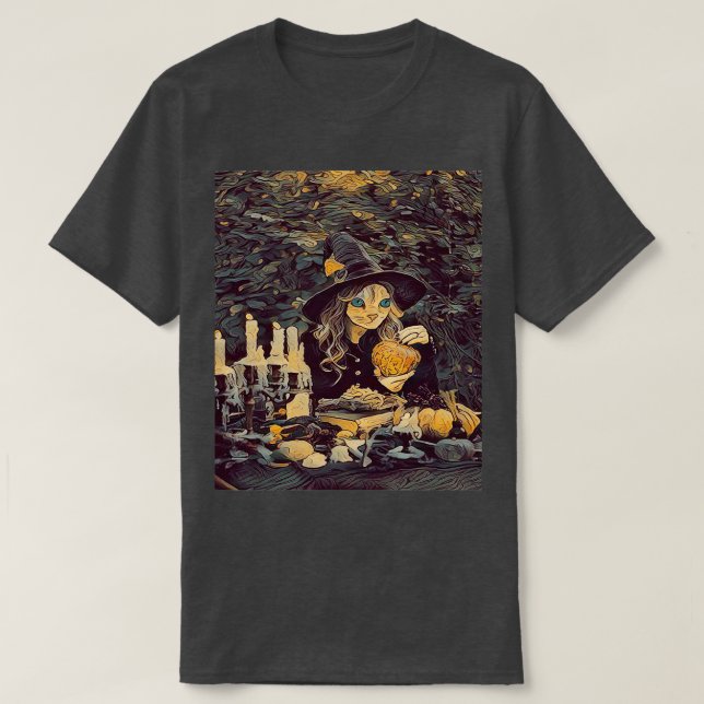 Der Cat Witchx27s Hex T-Shirt (Design vorne)