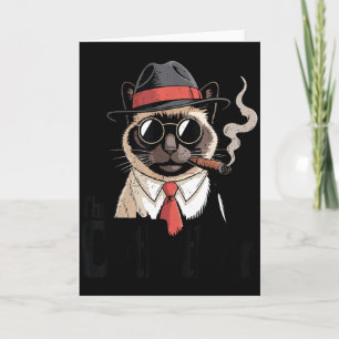 Der Catfather Siamese Katze Papa Glücklicher Vater Karte