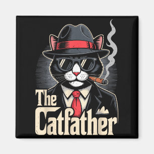Der Catfather Smoking Cat Vater Frohen Vatertag Ge Magnet