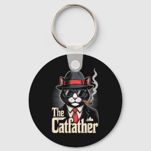 Der Catfather Smoking-Katze Papa Frohen Vatertag G Schlüsselanhänger
