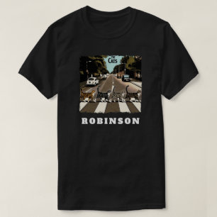 Der Cats Music Lover Individuelle Name Personalisi T-Shirt