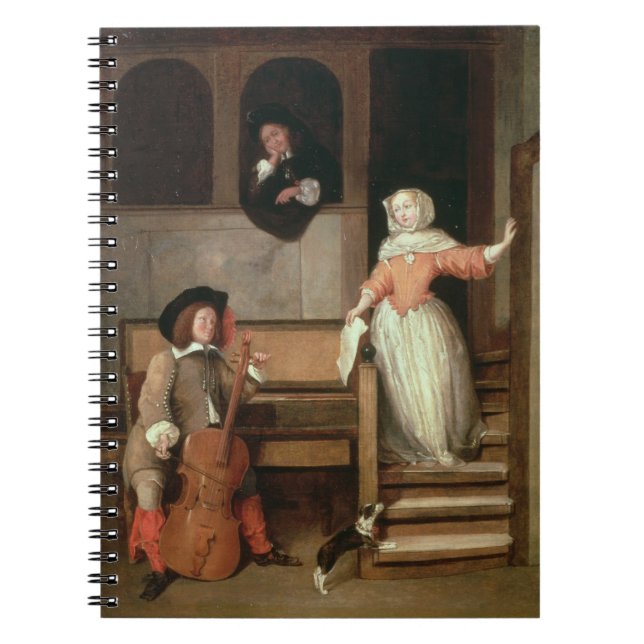 Der cello-Spieler, c.1700 (Öl auf Leinwand) Notizblock (Vorderseite)