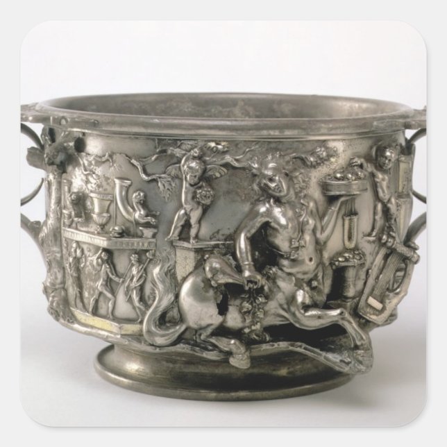 Der Centaur Cup, gallo-römisch, aus dem Berthouvil Quadratischer Aufkleber (Vorderseite)