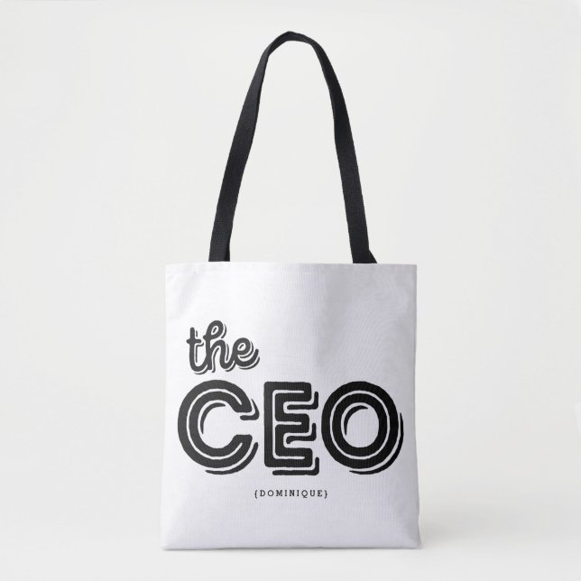 Der CEO Retro Typografy Personalisiert Polka Dots (Vorderseite)