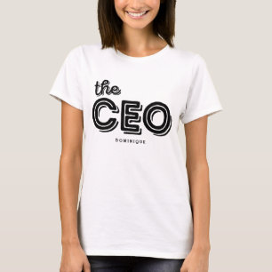 Der CEO Rustic Retro Typografy Personalisiert Shir T-Shirt