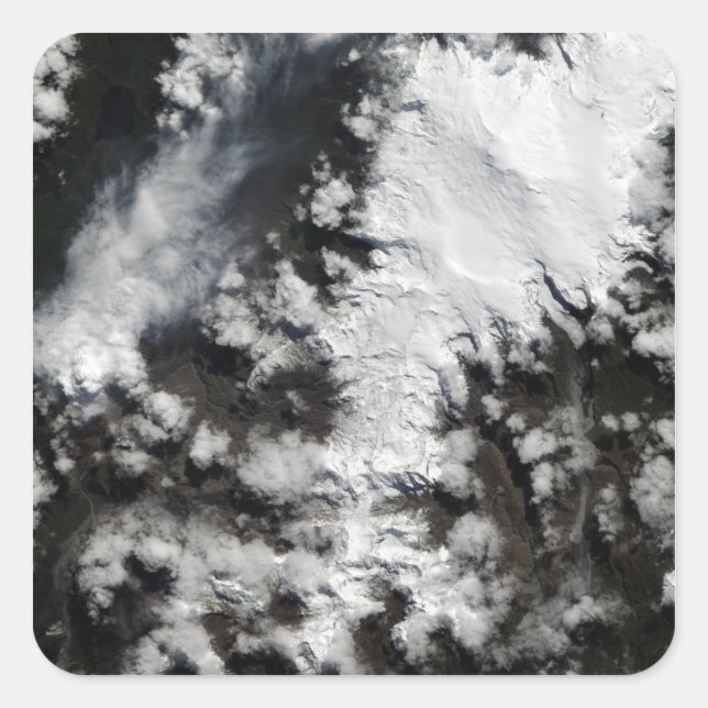 Der Chaiten-Vulkan im Chile Quadratischer Aufkleber (Vorderseite)