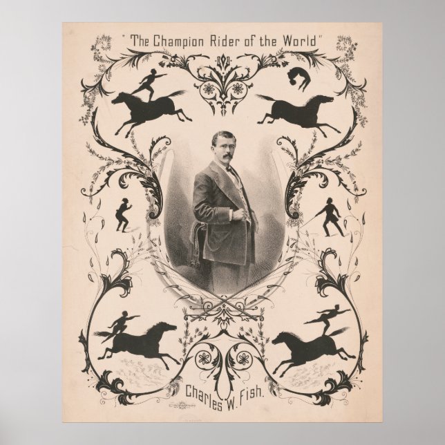 Der Champion Rider der Welt, Charles W. Fish. Poster (Vorne)