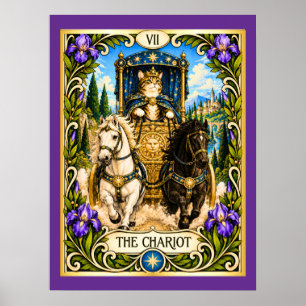 Der Chariot Cat Tarot - Triumph und Willenskraft Poster