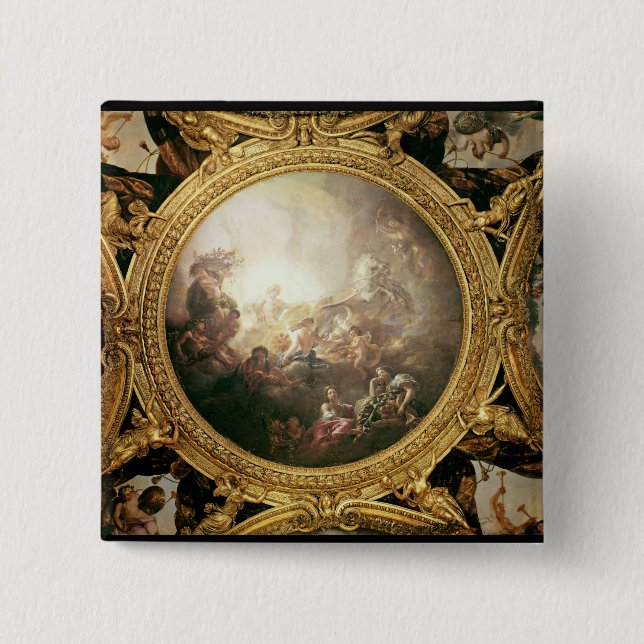 Der Chariot von Apollo, Deckenmalerei Button (Vorderseite)