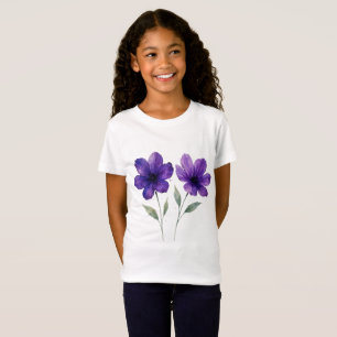 Der Charme der violetten Blumen T-Shirt