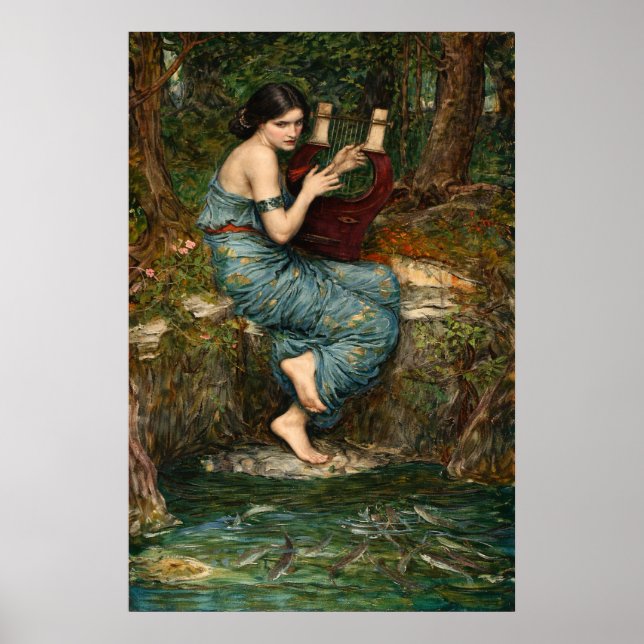 Der Charmer von John William Waterhouse Poster (Vorne)