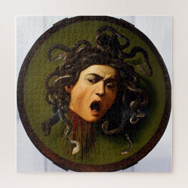 Der Chef der Medusa von Caravaggio herausfordert Puzzle (Vertikal)
