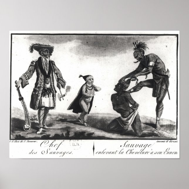 Der Chef der Wilden skaliert seinen Feind Poster (Vorne)