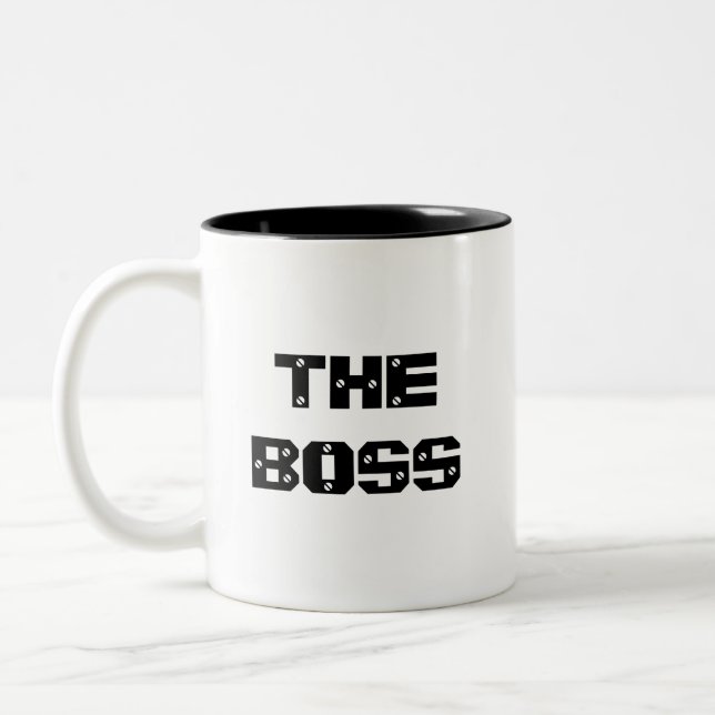 DER CHEF ZWEIFARBIGE TASSE (Links)