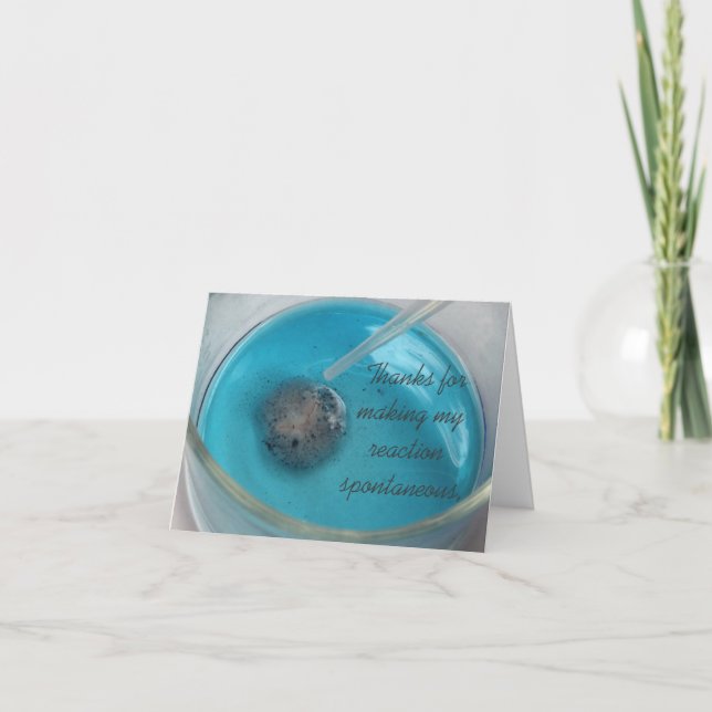 Der Chemiker danken Ihnen zu kardieren (V. II) Dankeskarte (Vorderseite)