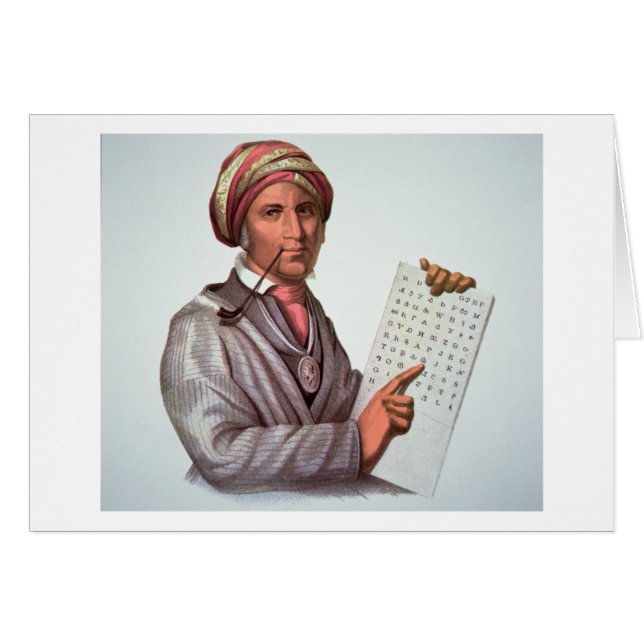 Der Cherokee Gelehrte, Sequoyah (1776-1843) (Farbe (Vorderseite (Horizontal))