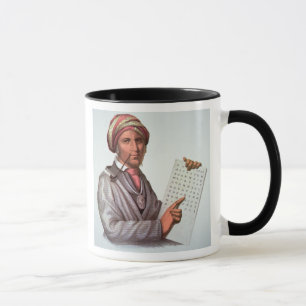 Der Cherokee Gelehrte, Sequoyah (1776-1843) (Farbe Tasse